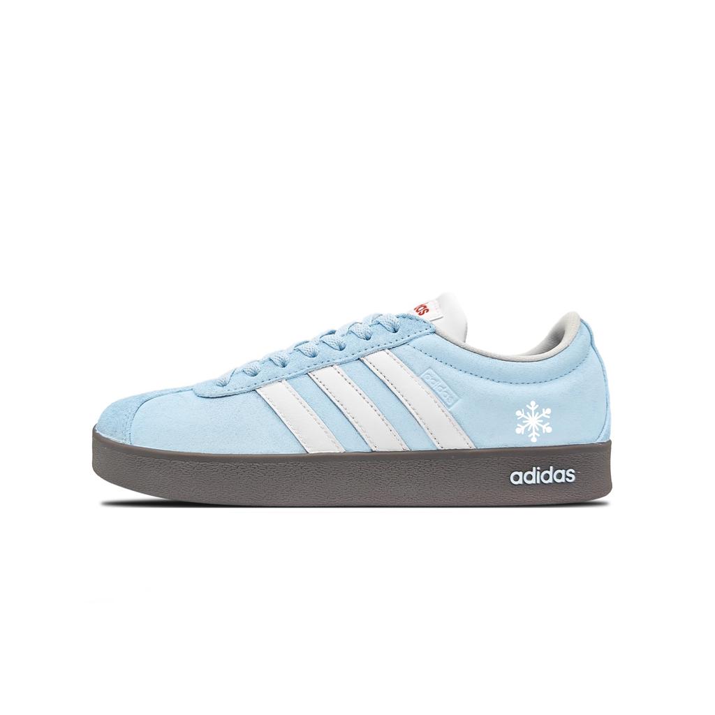 Adidas VL COURT 2.0 Cushioning Abrasion Resistant Cushioning, Wear Resistant Low top Skateboard Shoes Unisex Blue White HQ1802(Team239-)