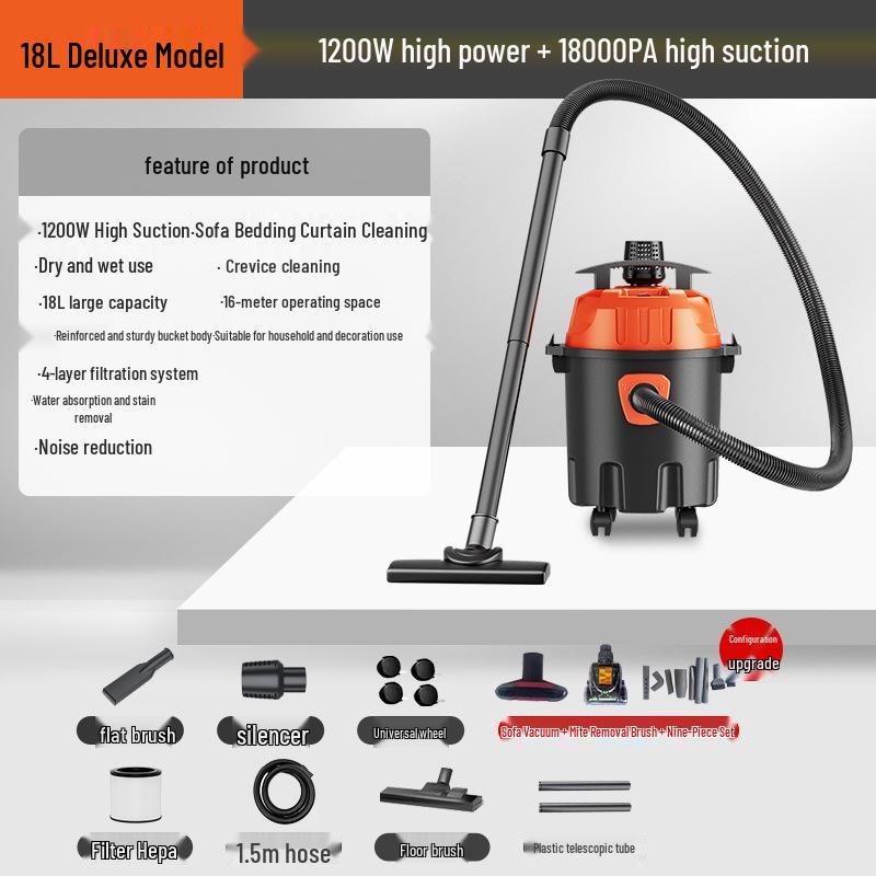 High-Suction Vacuum Cleaner for Home, Grout, and Car Cleaning
