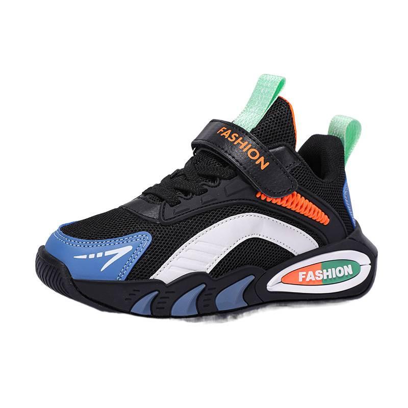 Boys shoes 2025 spring and autumn new mesh children's Velcro boys sports shoes middle and older children's casual shoes trend