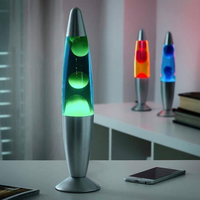 Lampa Lava Rakieta - CELLUSTOP - Lampa Magmowa - 34 cm - 2 Żarówki R39 - Zielona