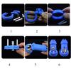 FRKO Pink Soft Silicone Male Chastity Cage Device Size S/L Invisible Lock Sex Toys with 5 Cock Ring Penis Sleeve for Men BDSM