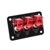 36W QC 3 Gang Heavy Duty Rocker Toggle Switch Panel 12V 20A Red Cover ON/Off 2Pin Automotive Car Marine Boat RV Camper Pre-Wired