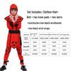 Gyermek Halloweeni Nindzsa Jelmez Cosplay Szett Szerepjátékhoz és Előadáshoz