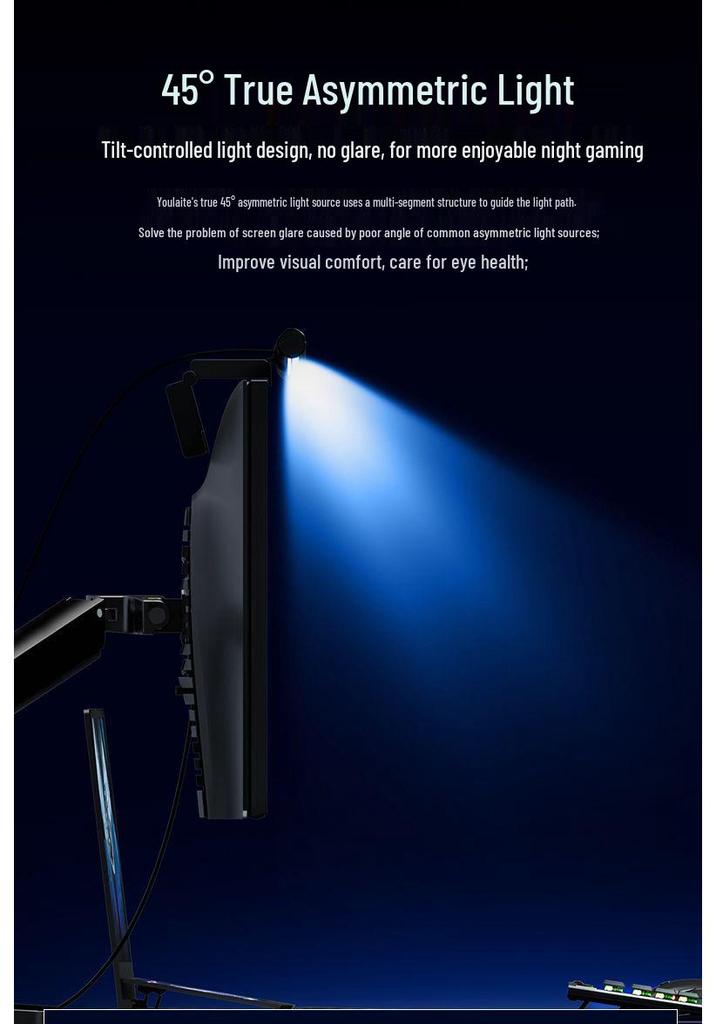 RGB Gaming Monitor Screen Light: Eye Protection & Desktop Ambiance