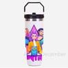 30Oz K-Pop Portable Car Cup Stainless Steel Thermos Cup with Straw Travel Sports Water Bottle with Handle Cover Coffee Vacuum Flask