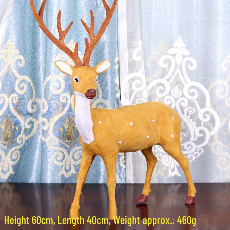 Christmas Reindeer Plush Ornament Set for Window and Tree Decorating