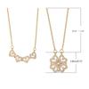 Heart Shaped & Four Leaf Clover Convertible Pendant Necklace Advanced Sense Necklace Crystals Jewelry for Women Girls