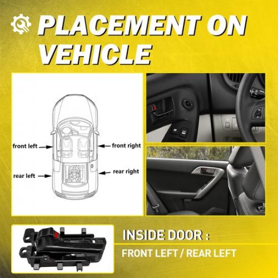 2X For 2010 2011 12 2013 Kia Forte Left Driver Side ide Interior Door Handle