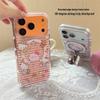 Pink Striped Little Panda iPhone 17/16 Pro Max/15/14 Girly Magnetic Case