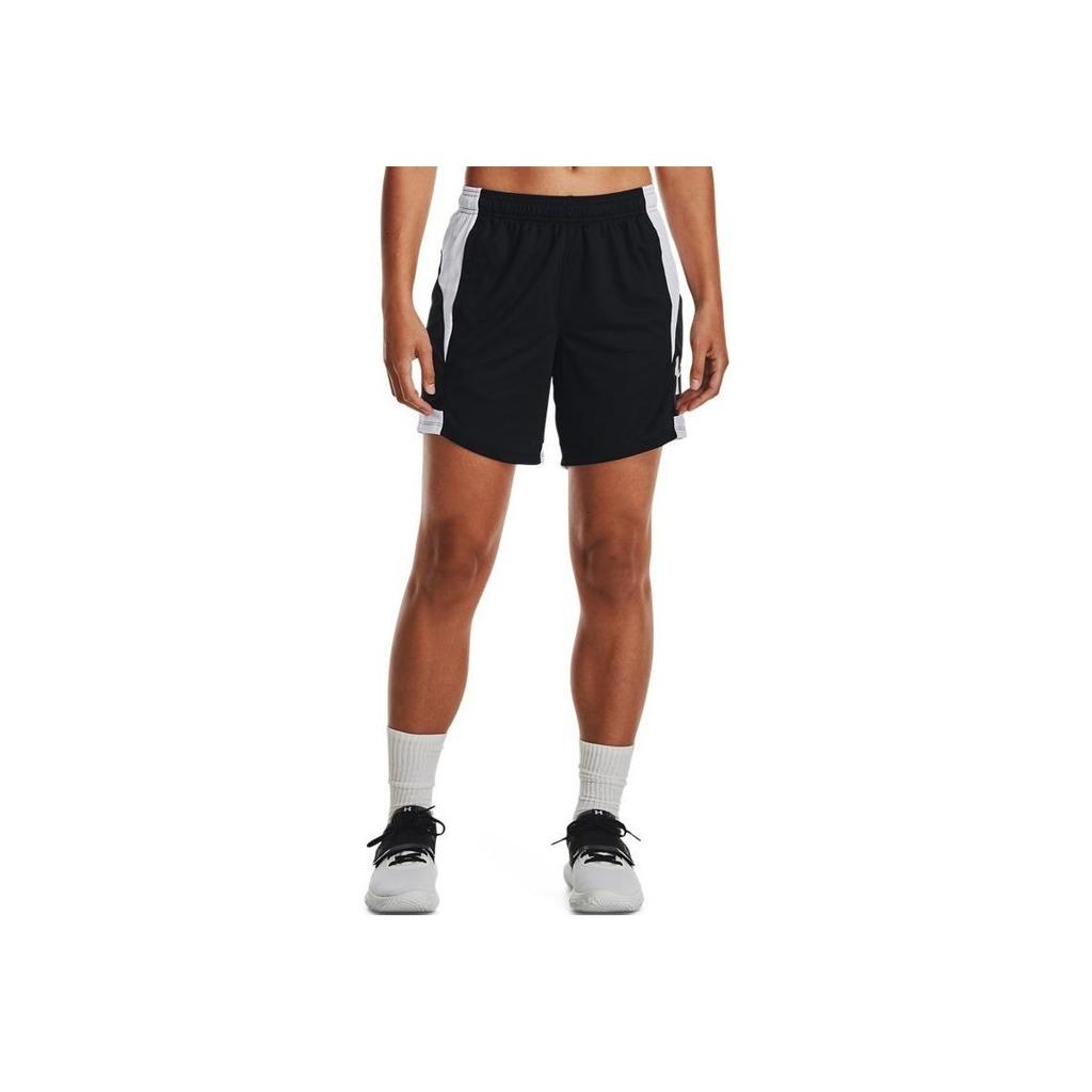 Under Armour Color Block Basketball Casual Comfortable Sports Shorts Women Shorts Black 1370301-001
