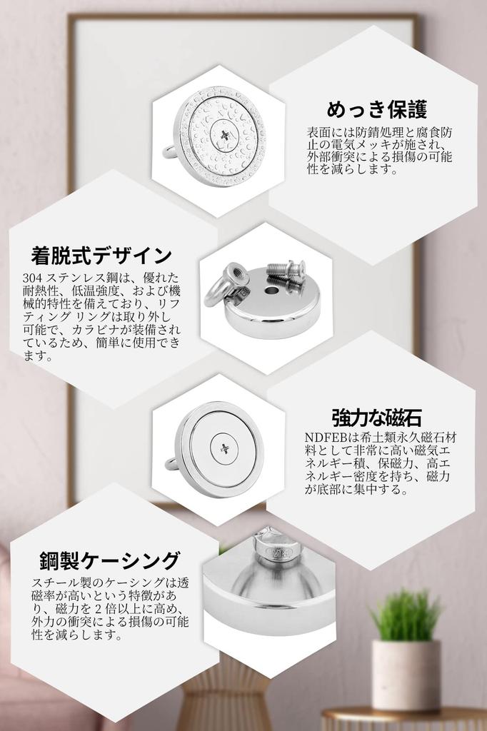 YESCUT Super Strong Magnetic Hooks of 17kg Weight 25mm 304 Stainless Strong Removable for Outdoor and Wall Mounting Set of (Set 4), Capacity,