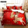 3D Christmas Quilt Cover Bedding Set Duvet Comforter Pillow Case Bed Linens Twin Queen King Double Full Single 3PCS 2PCS Bedroom