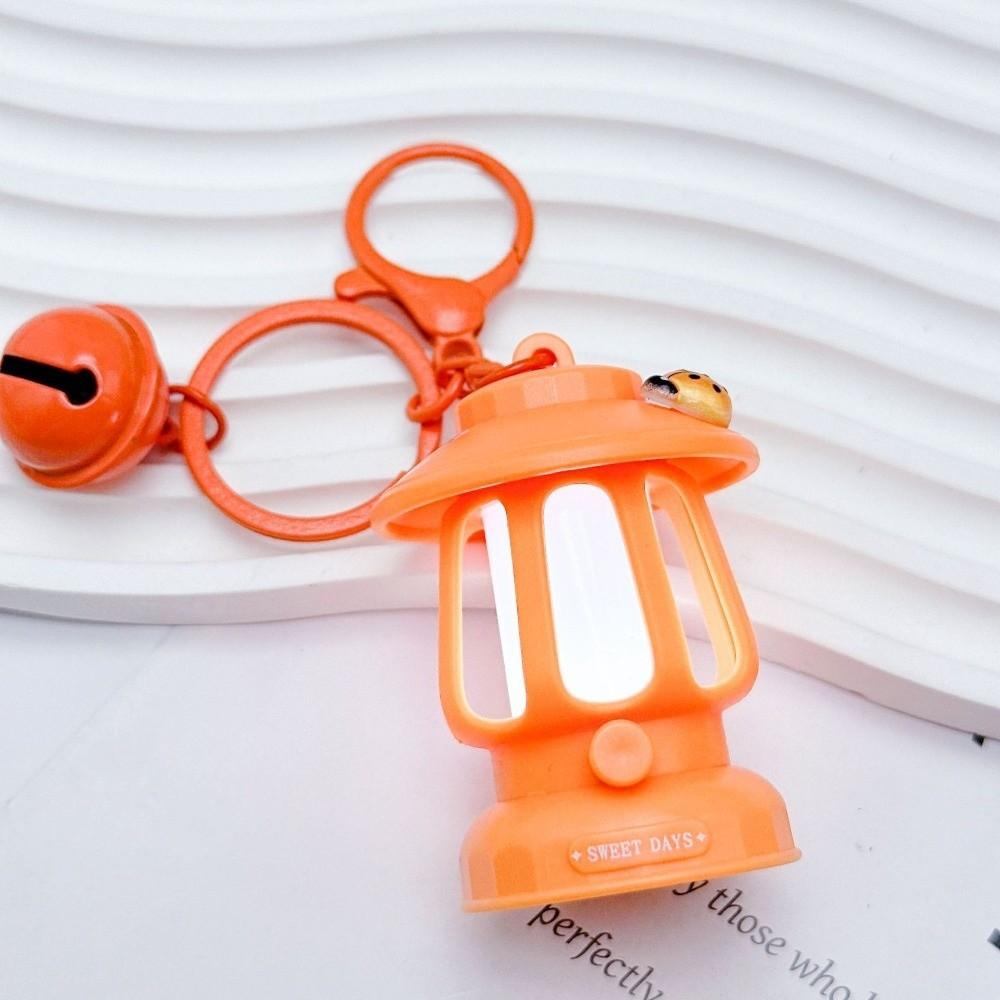 With LED Light LED Light Up Pendant Plastic Backpack Decoration Pendant Mini Lantern Keychain оранжевый