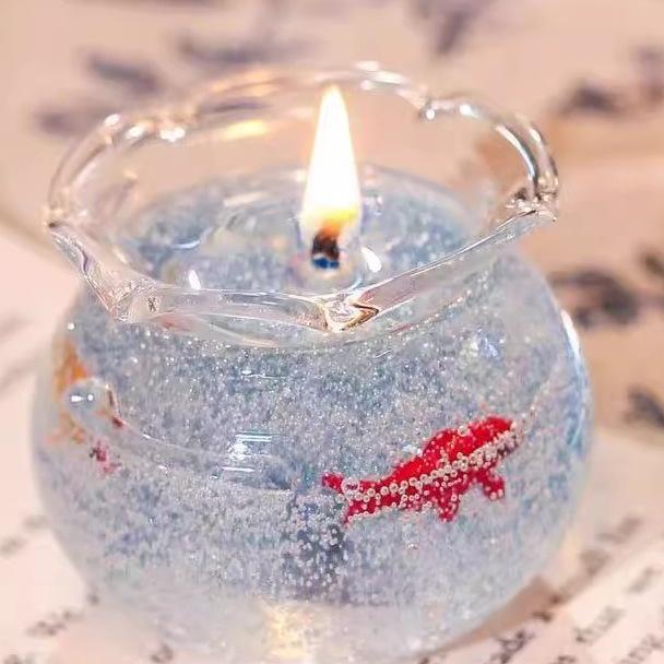 Freesia Scented Candle - Long-Lasting Fish Tank Ornament, Birthday Gift for Her