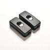 2 Pcs Ac 250V/125V 2A Black Plastic On/Off Button In Line Cord Switches