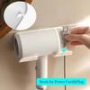 Portable Wall Mounted Hair Dryer Holder Self-adhesive Universal Hair Dryer Rack Non Perforated Bathroom Storage Rack