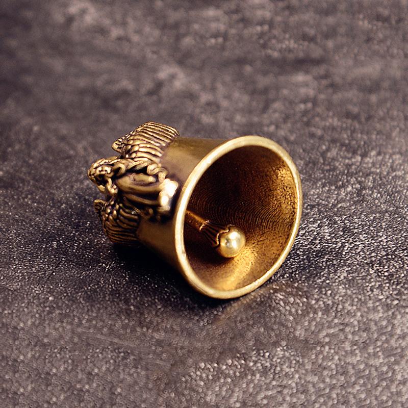 Brass  Guardian Angel Wings Bell Motorcycle Bell Keychain Men'S Biker Exorcist Amulet Lucky Jewelry