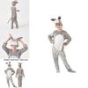 Adorable Kids Donkey Costume For Halloween Cosplay Polyester Material
