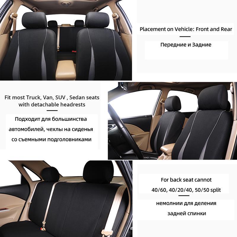 Coprisedili per auto AUTOYOUTH grigi compatibili con airbag