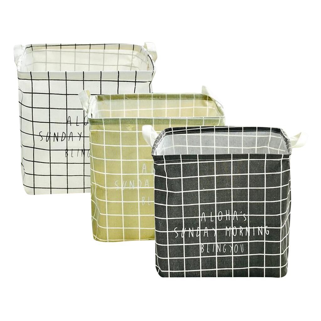 3 Kitchen Storage Basket With Handles, Laundry Hamper Toys Bucket