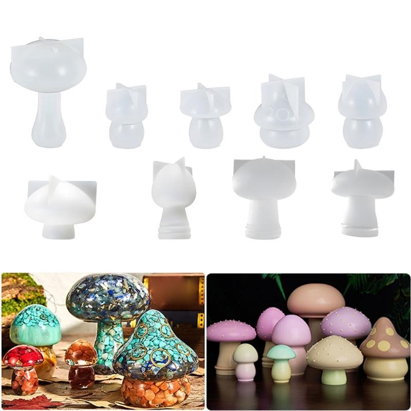 3D Mushroom Silicone Mold Mushroom Resin Mold Mushroom Epoxy Resin Casting Mold for DIY Soap Home Decors Scented Candle