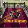 Custom Text Printed Rug Brisbane Broncos Non Slip Floor Carpet For Home Room Decor
