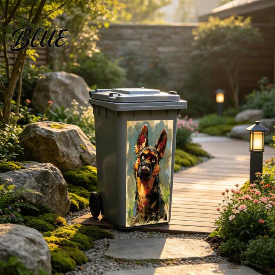 Outdoor Garbage Bin Stickers Fun Animal Trash Can Stickers, Self‑Adhesive Decals for Waterproof Adhesive Labels Can, Mailbox Storage Box Yard