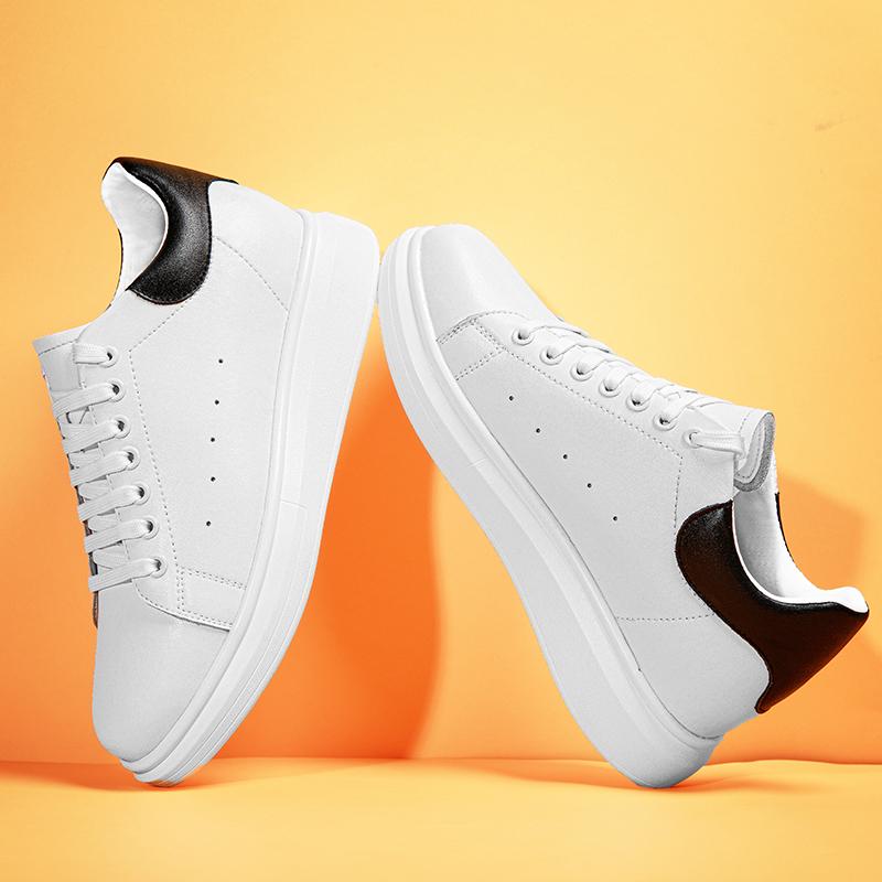 Fashion Brand Men's Shoes Couple Invisible Increase White Shoes Insole 6cm Elevator Shoes Men's Business Casual Leather Shoes Heighten