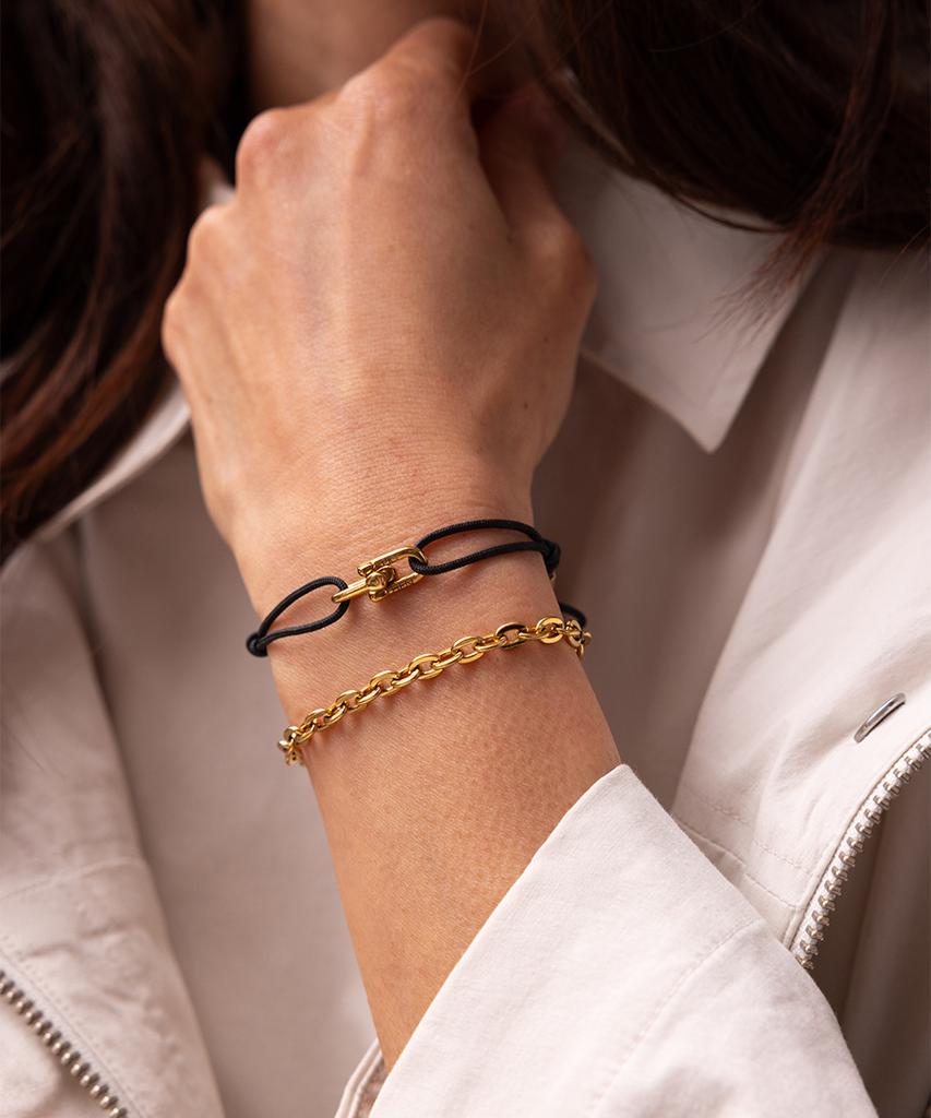 Pig&Hen (Women'S) Mia Bracelet - Black X Gold