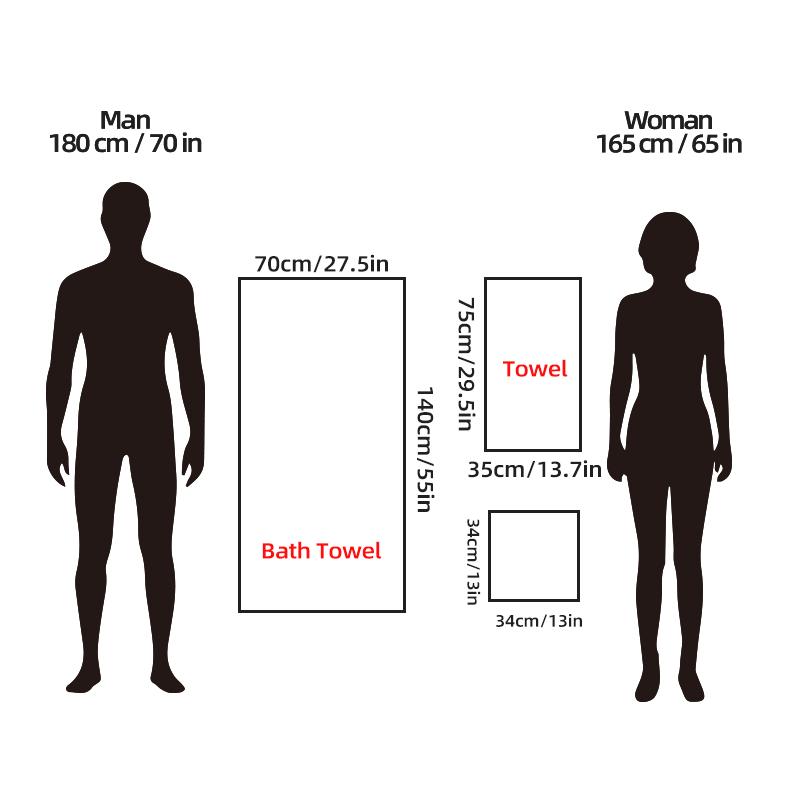 8 Pcs Bath Towel Set - 4 Washcloths, 2 Face Towels & 2 Bath Towels - Absorbent & Quick Dry, Ideal For Bathroom, Gym & Hotel Use