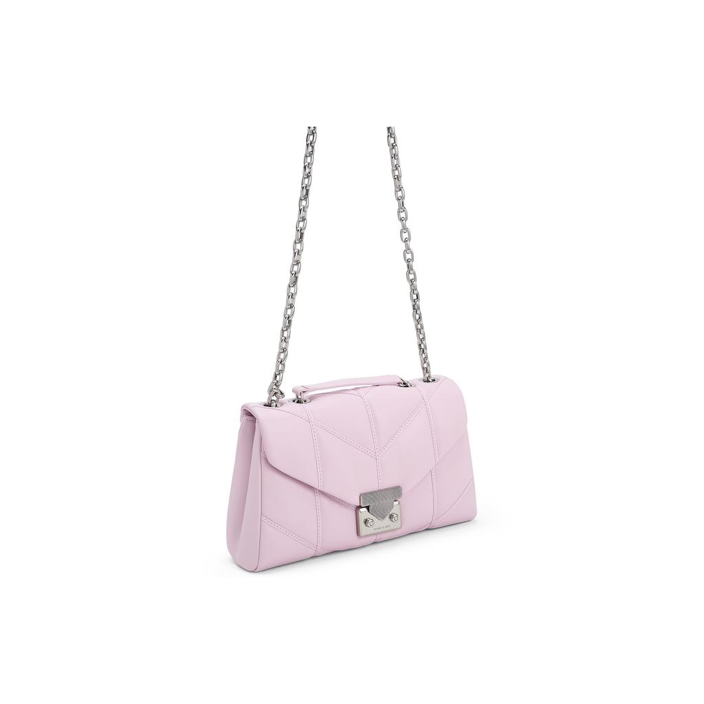 New CHARLES&KEITH Wedding Collection PU Shoulder Bag Small Square Bag Shoulder Bag Medium Size Women's Multicolor CK2-20671469