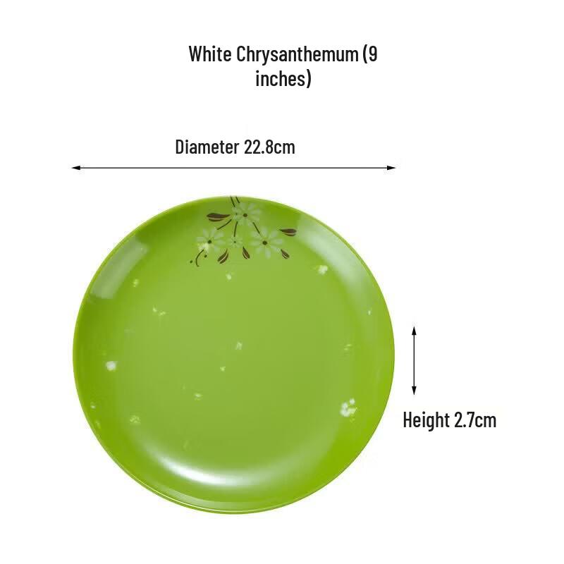 9-inch Thickened Melamine Dinner Plates - Pack of 10