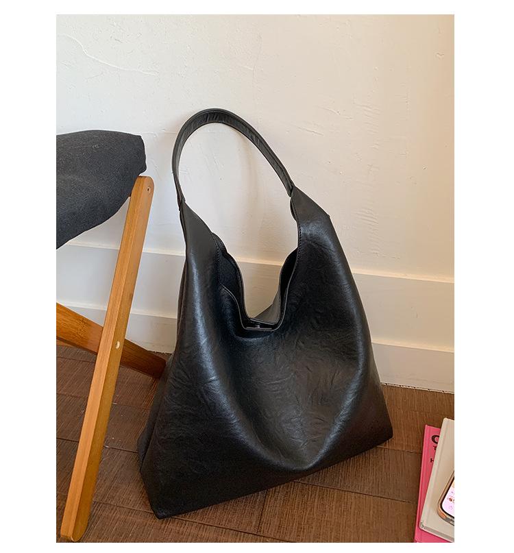 Retro tote bag women's bag 205 autumn and winter new trendy Korean underarm bag versatile large-capacity shopping bag bag