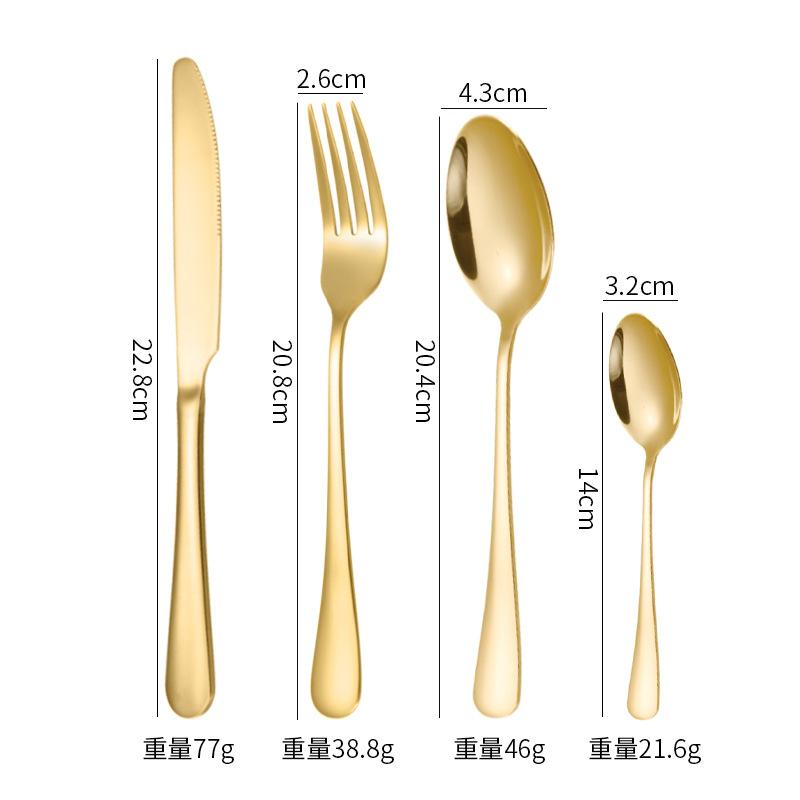 Rainbow Tableware Stainless Steel Flatware Cutlery Set Dinner Fork Knife Coffee Spoon Kitchen Dinnerware Silverware Set