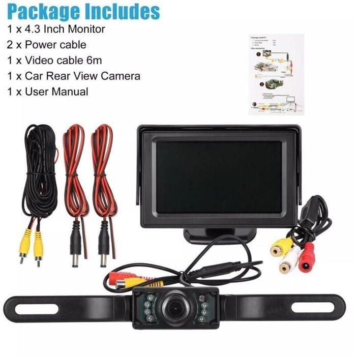 Kit de systme de camra de recul pour voiture/camion/fourgonnette/camionnette/RV 4.3 moniteur systme de sauvegarde de vue arrire