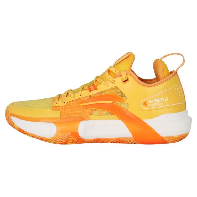 

Новые баскетбольные кроссовки LiNing Speed 9 Premium PRM с низким верхом, мужские, желто-белые, ABAT023-4, противоскользящие, износостойкие 44