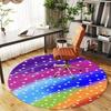 1pc Polka Dots Rainbow Round Chair mat Area Rug - Non-Slip, Floor Mat for Office, Bedroom, and Indoor Decor -1002165