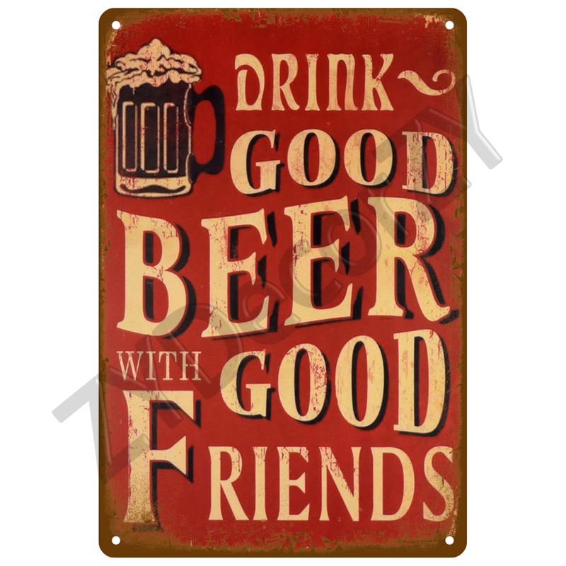 Vintage Posters Cocktail Tin Sign Plaque Metal Sign Plate Decoration Wall Art Home Decor For Bar Pub Club Man Cave Iron Painting