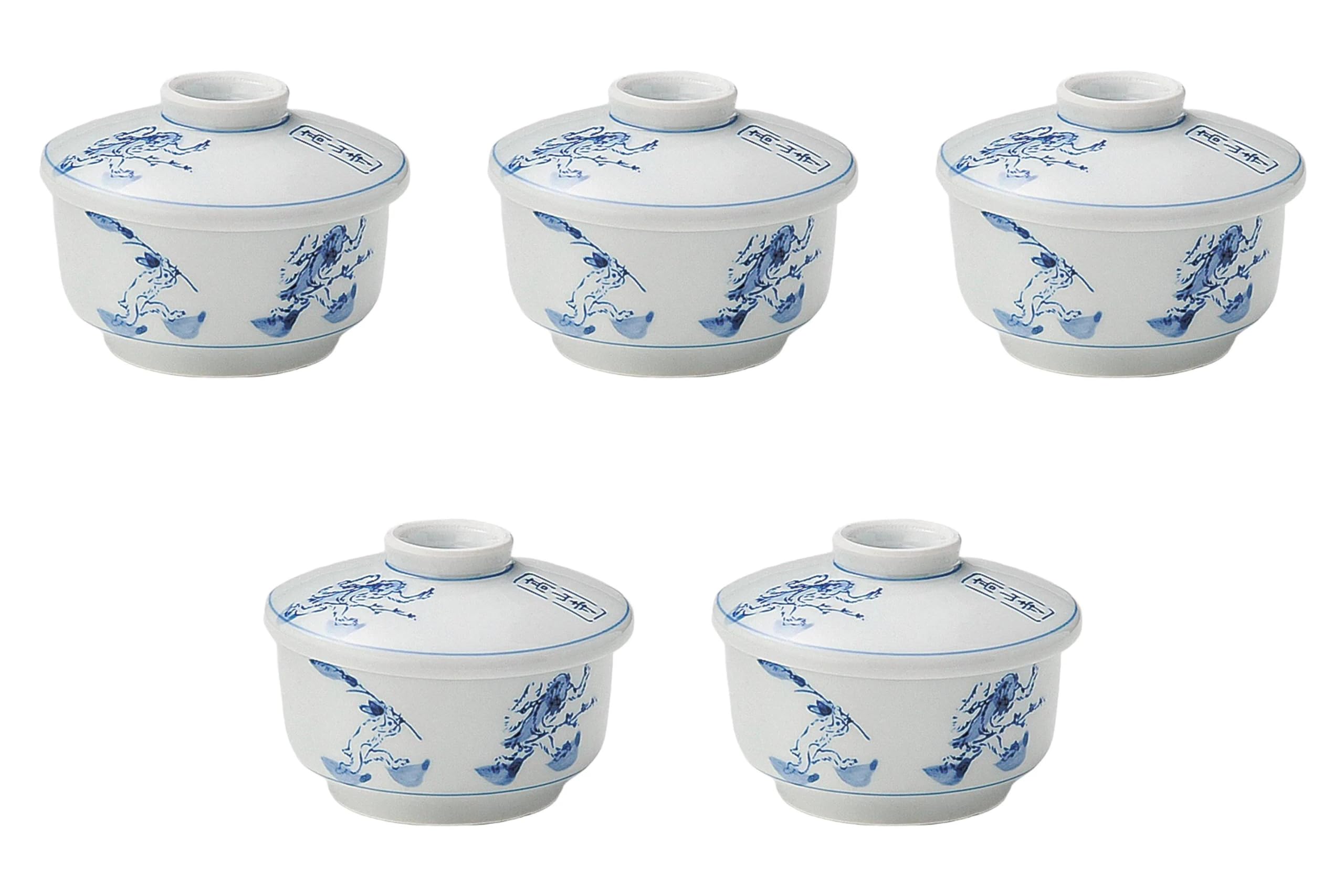 

Set of 5 Takayamaji Flat Steamed Bowls x cm Steamed Bowls Setomonohonpo [9.4 7.6 (250cc)]