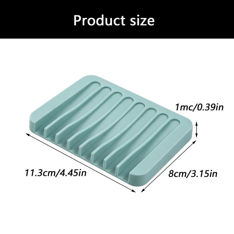 SelfDraining Silicone Soap Try With NonSlip Base Keeps Soap Dry For Bathroom And Kitchen Countertop Organization
