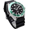 Casio Standard Analog Sports Watch 20 ATM Water Resistant Green Bezel Men's MDV-106B-1A3V with Urethane Band