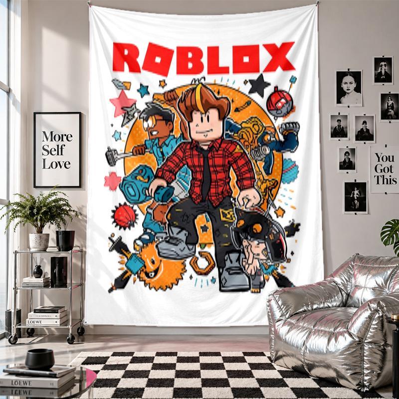 Wall TapestryRoblox Art Hanging Cloth Decorative Background Cover for Room Decoration