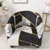 Printed Club Chair Slipcover Stretch Armchair Covers Tub Chair Sofa Protector Washable Couch Covers  for Living Room