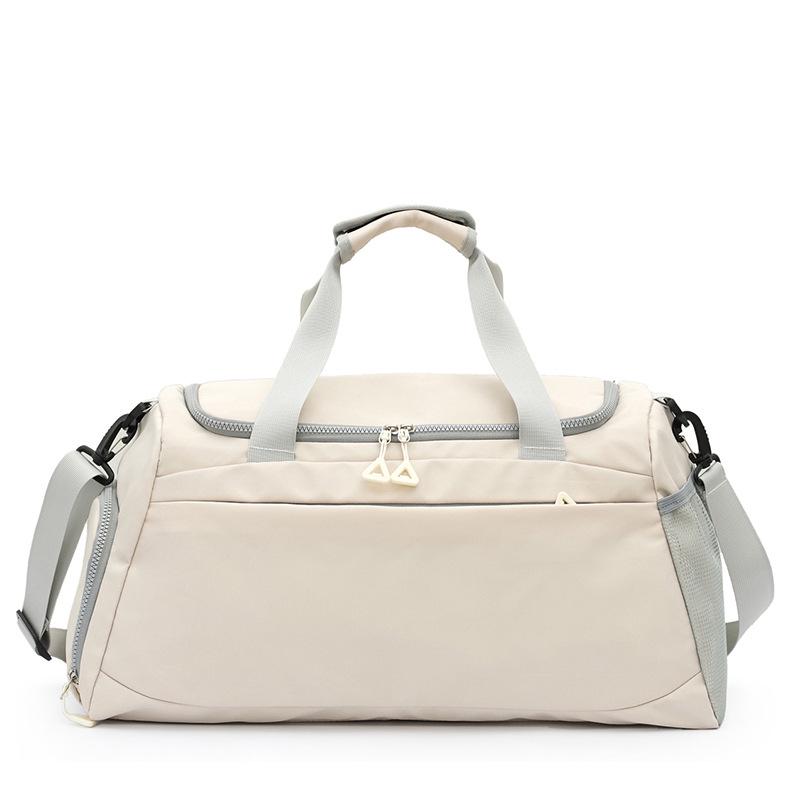 Women's Large Capacity Gym Bag with Wet/Dry Separation - Print Logo, Sports, Hand Luggage, Short Trips, Swimming Bag