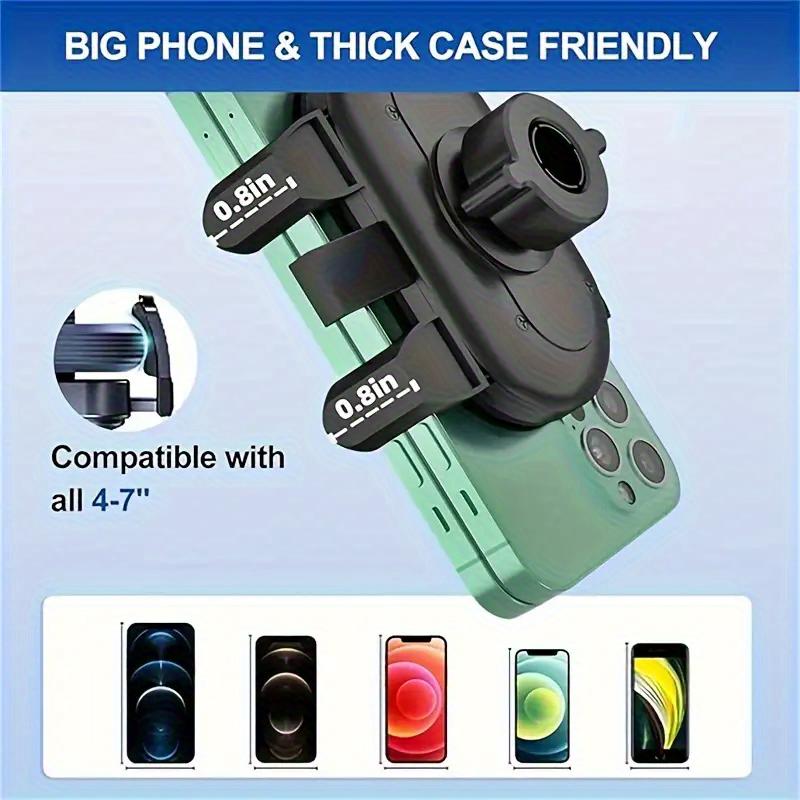 1 Stück Schwarz 360° Drehbarer Auto Rückspiegelhalterung, Verstellbarer Teleskop GPS & Smartphone Halter, Unterstützt 4-7 Zoll Geräte