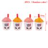 1/2/5pcs Doll House Home Furnishings Lovely Straw Drink Cup Model Mini Coffee Juice Milk Cups Miniature Dollhouse Mugs Drinks