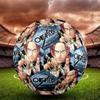 1pc One Piece Football Soccer Ball Size 5 Indoor Soccer Ball Fashion Colorful  Backyard Game -Great For Sports Fans Gift HE28