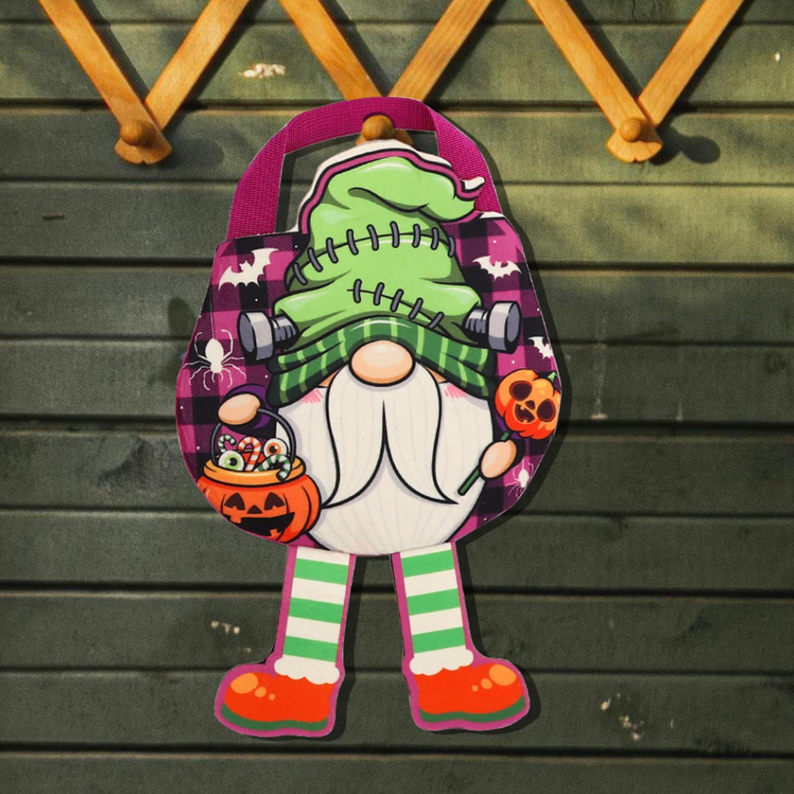 Сумка для конфет на Хэллоуин Многоразовые нетканые сумки-тоут Конфеты One Size оранжевый — фото 5