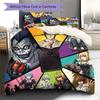 Death Note Pattern Bedding Quilt Set Quilt Cover Pillowcase Home Decoration Birthday Gift (1 * duvet cover + 2 * pillowcase, without core)