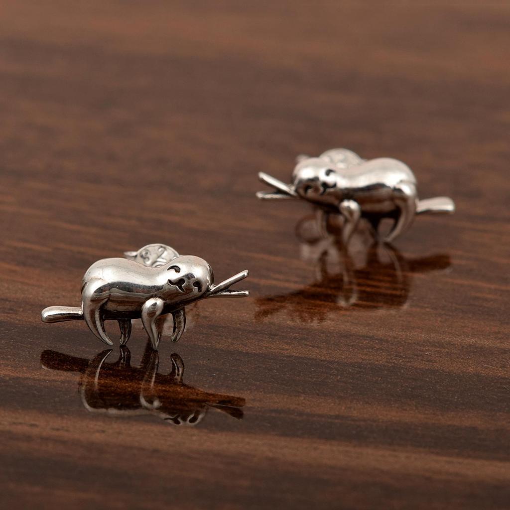 Sloth Animal Stud Earrings - 925 Sterling Silver